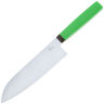 Нож кухонный Owl Knife Сантоку SA180 сталь N690 рукоять салатовый G10