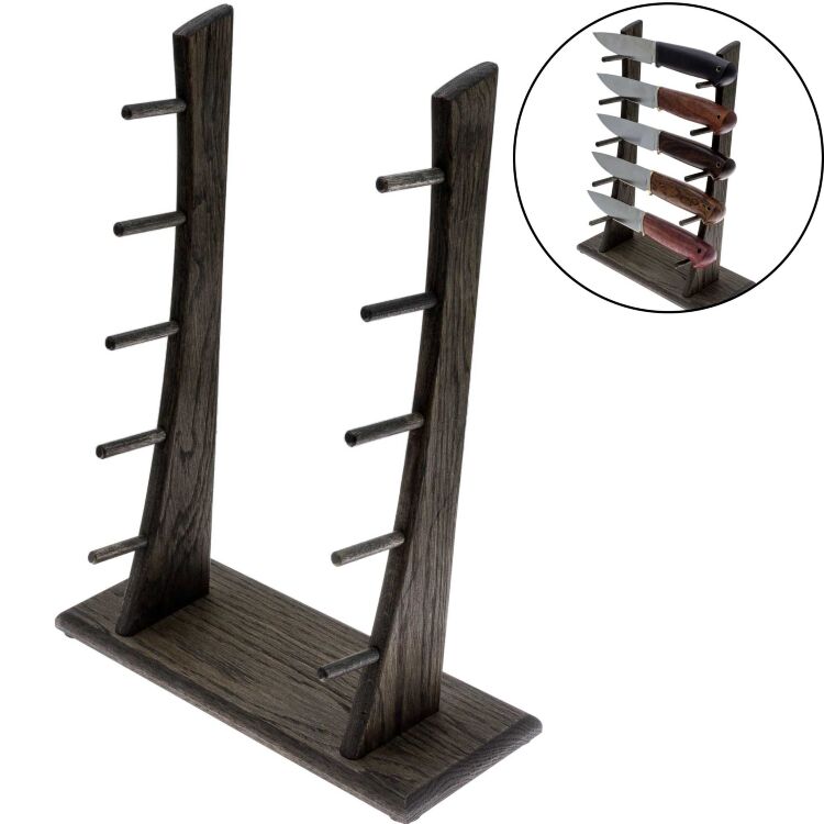 [Уценка] Стойка на 5 ножей дуб арт. 5111 (Dubox)