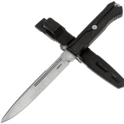Нож Mr.Blade Leshiy stonewash сталь AUS-8 рукоять Black Elastron