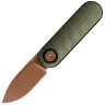 Нож Vosteed Corgi-V copper dune сталь 14C28N рукоять Green Aluminum
