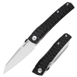 Нож Real Steel Destra stonewash сталь Nitro-V рукоять Grooved Black G10 (7222B)