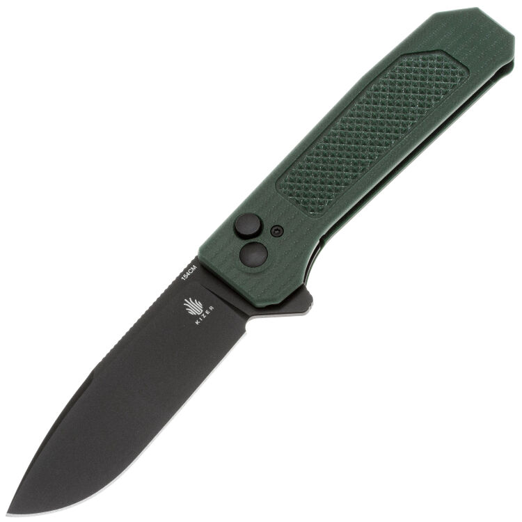 Нож Kizer Brat black сталь 154CM рукоять Olive G10