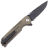 Нож Kizer Justice Blackwash Serrated сталь N690 рукоять Green Micarta