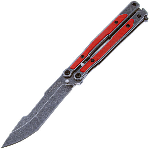 Нож Mr.Blade Madcap Blackwash сталь AUS-8 рукоять Red G10 — 