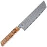 Нож кухонный Xin Cutlery Nakiri сталь VG-10/Damascus рукоять Maple Burl Wood/Brass (XC128)