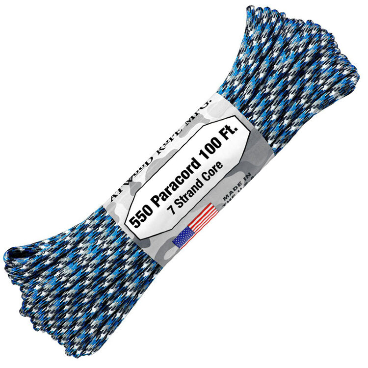 Паракорд Atwoodrope 550 Parachute Cord blue camo 30м