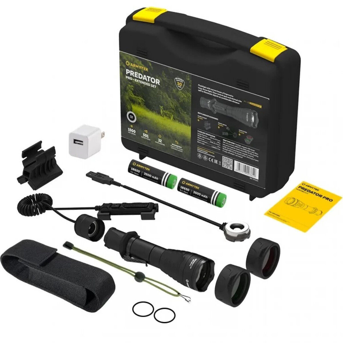 Фонарь ArmyTek Predator Pro Magnet USB Extended Set F07302C | Купить в  магазине Forest-Home