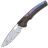 Нож We Knife Exciton сталь Heimskringla Damasteel рукоять Black Ti/Flamed Ti spacer