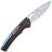 Нож We Knife Exciton сталь Heimskringla Damasteel рукоять Black Ti/Flamed Ti spacer