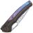 Нож We Knife Exciton сталь Heimskringla Damasteel рукоять Black Ti/Flamed Ti spacer