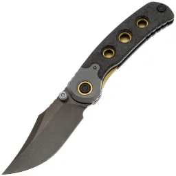 Нож Kizer Pioneer Bowie DLC сталь M390 рукоять Marble Carbon Fiber/Titanium