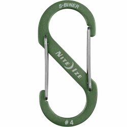 Карабин Nite Ize S-Biner Dual Carabiner #4 Olive Aluminium (SBA4-08-R6)
