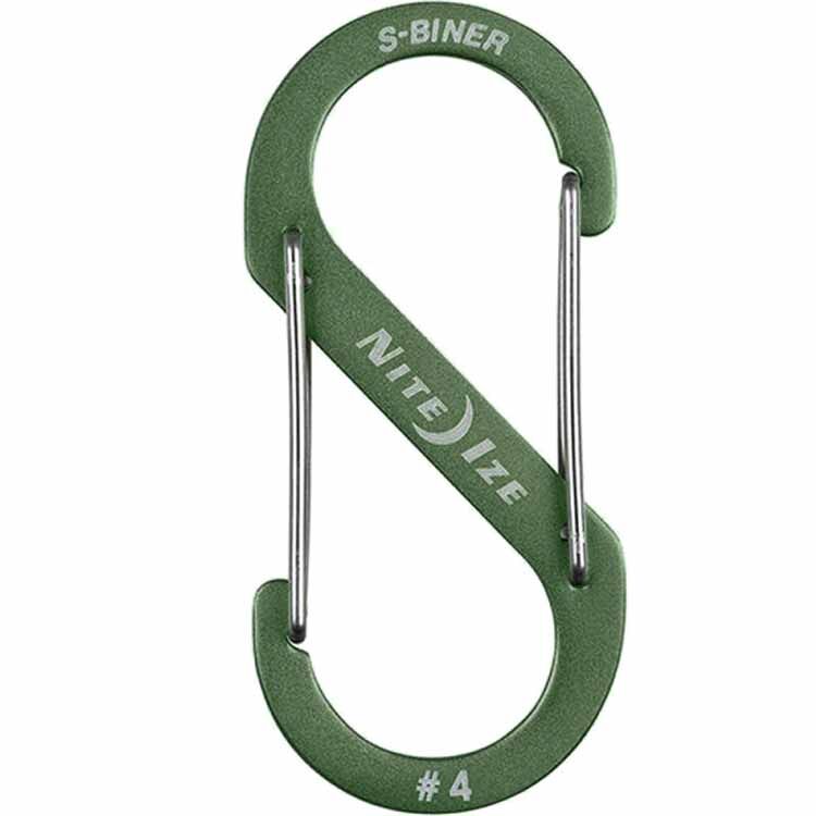 Карабин Nite Ize S-Biner Dual Carabiner #4 Olive Aluminium (SBA4-08-R6)