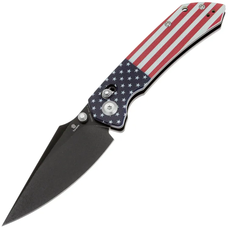 Нож Tenable Fenrir Crossbar Lock blackwash сталь Nitro-V рукоять Flag G10