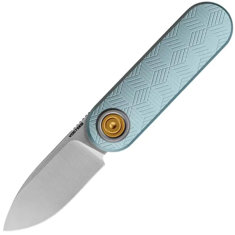 Нож Vosteed Corgi-V satin сталь 14C28N рукоять Macaron Blue Aluminum