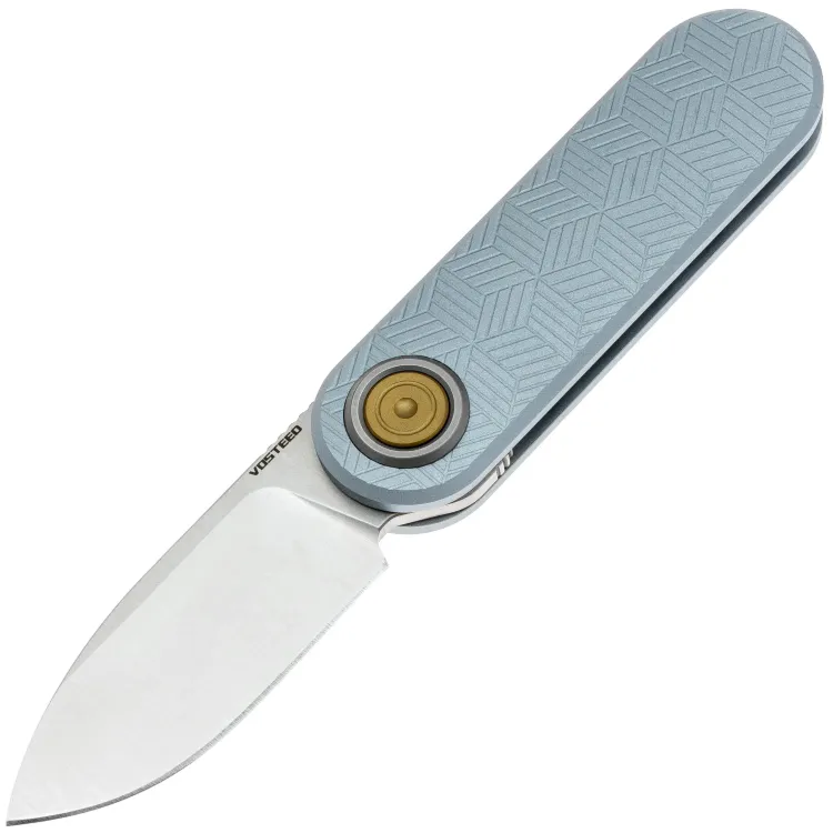 Нож Vosteed Corgi-V satin сталь 14C28N рукоять Macaron Blue Aluminum