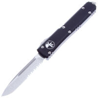 Нож Microtech Ultratech S/E PS Stonewash сталь M390 рукоять Black Aluminium (121-11)
