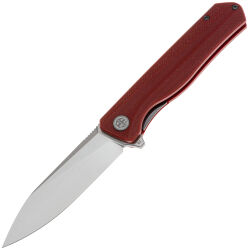 Нож Petrified Fish Forward satin сталь D2 рукоять Red Micarta