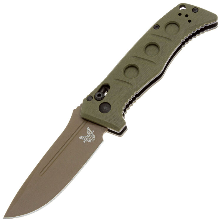 Нож Benchmade Mini Auto Adamas сталь CruWear рукоять OD Green G10 (2730FE-2)