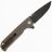 Нож Kizer Justice Blackwash Serrated сталь N690 рукоять Desert G10