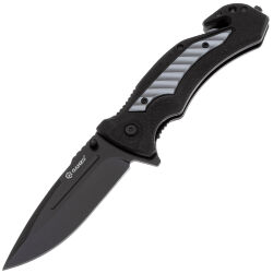 Нож Ganzo G628-GY cталь 8Cr14 рукоять Black PP/Grey Aluminum