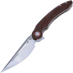 Нож Bestech Irida сталь 14C28N рукоять Red G10/CF (BG25E)