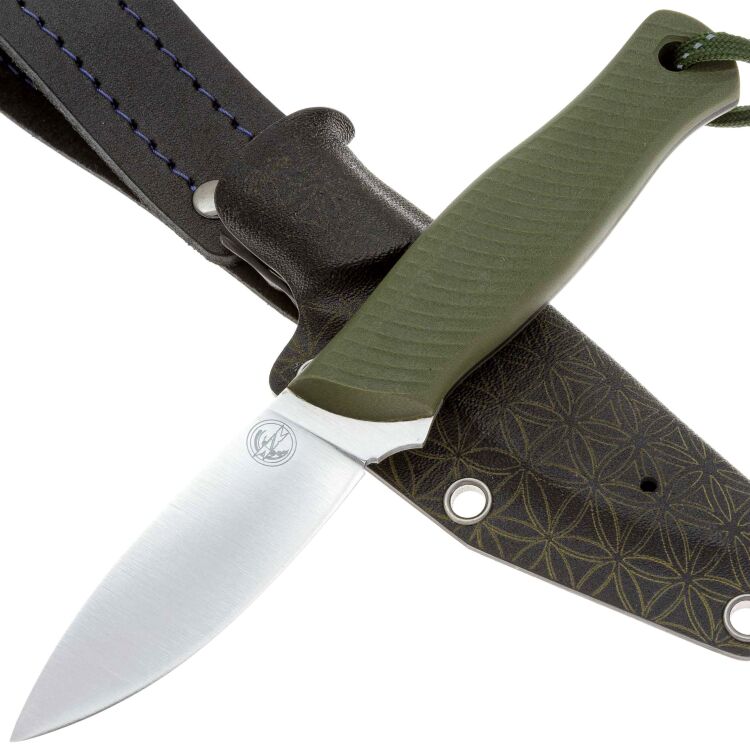 Нож 7 Ножей Колибри Гибрид конвекс сталь AUS-10co рукоять Olive G10
