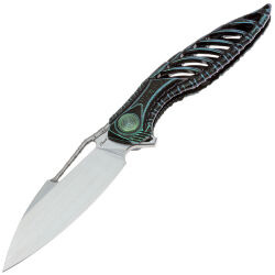 Нож Rike Knife Thor6 сталь M390 рукоять Black/Green Titanium