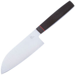 Нож кухонный Owl Knife мини Сантоку SA110 сталь N690 рукоять черный G10