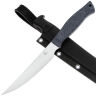 Нож филейный Owl Knife FS130 сталь N690 рукоять микарта Джинс серая