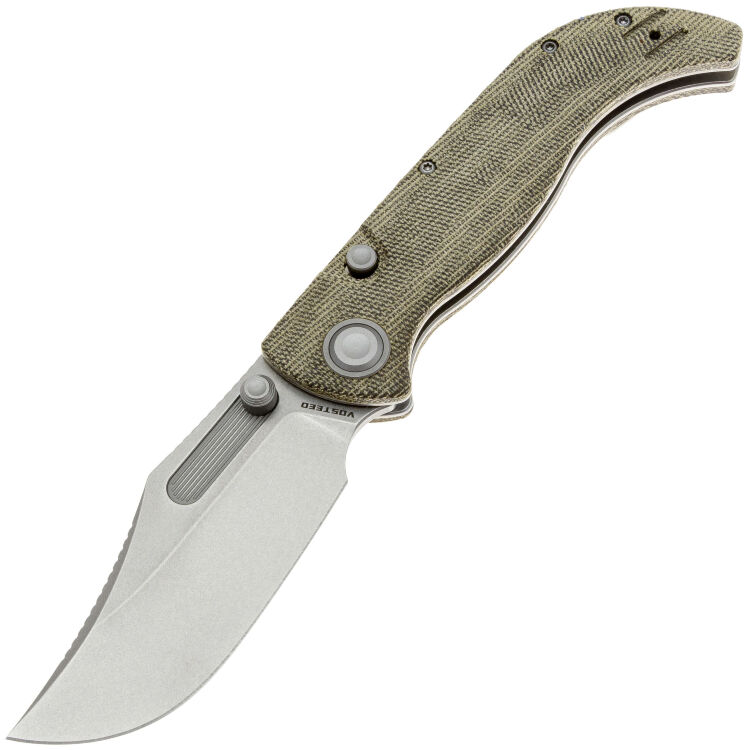 Нож Vosteed Naga stonewash сталь S35VN рукоять Green Norplex UltreX Micarta