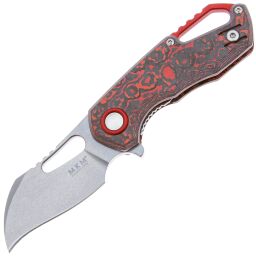 Нож MKM Isonzo Hawkbill stonewash сталь M390 рукоять Lava Flow FatCarbon (FX03-1CL)