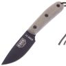 Нож ESEE 3 Modified Handle black cталь 1095 рукоять Green canvas micarta