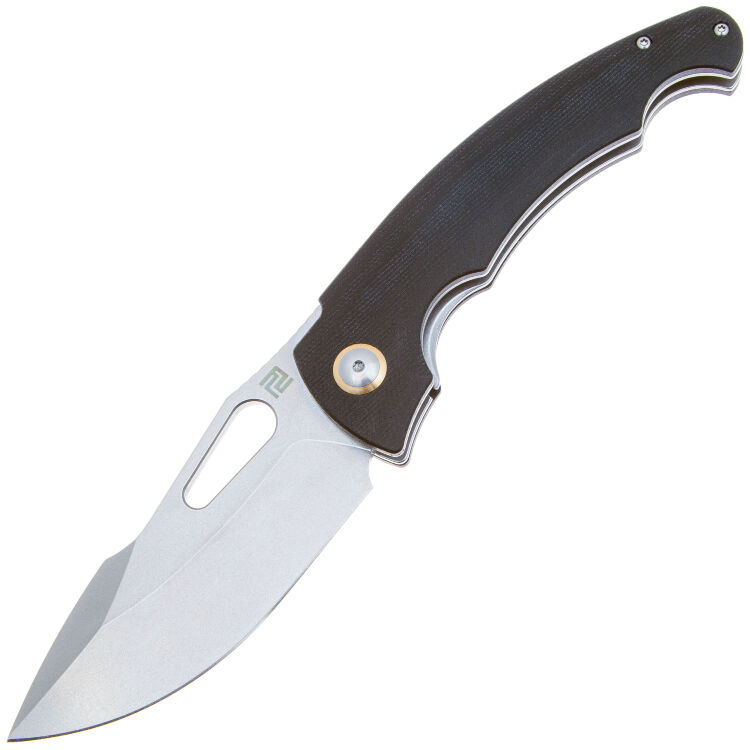 Нож Artisan Cutlery Xcellerator stonewash сталь AR-RPM9 рукоять Black Micarta