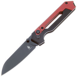 Нож Kizer Hyper black сталь S35VN рукоять Red/Black Aluminium