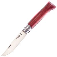 Нож Opinel №8 Tradition Beli сталь 12C27 рукоять ламинат красный (002390)