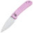 Нож CIVIVI Qubit satin сталь 14C28N рукоять Pink Aluminium (C22030E-5)