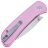 Нож CIVIVI Qubit satin сталь 14C28N рукоять Pink Aluminium (C22030E-5)