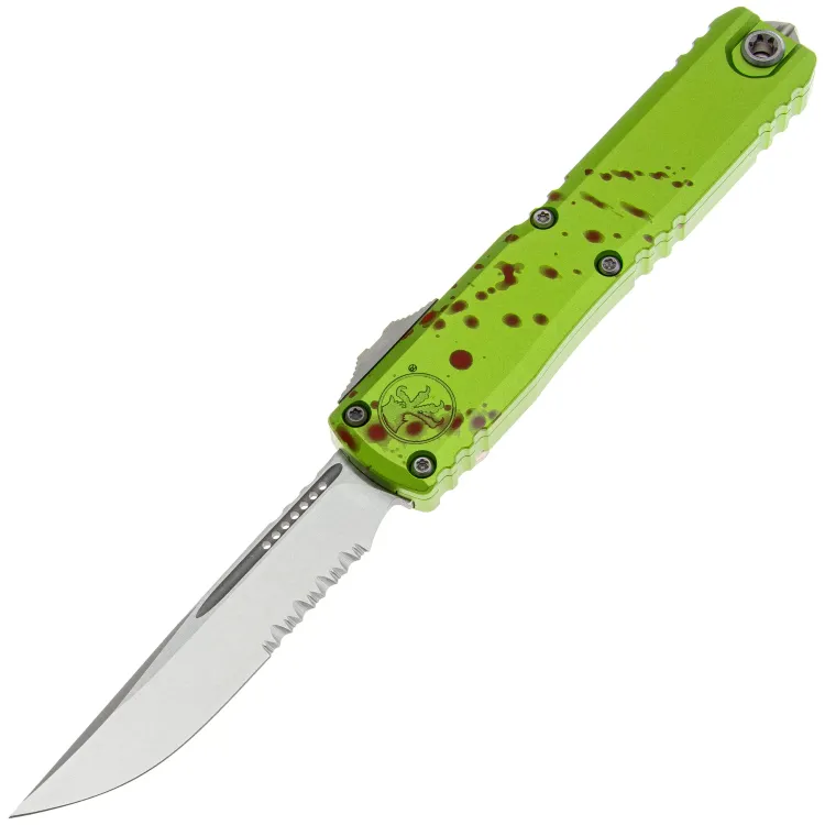 Нож Microtech Ultratech Gen IV S/E PS stonewash сталь M390MK рукоять Zombie Green Aluminium