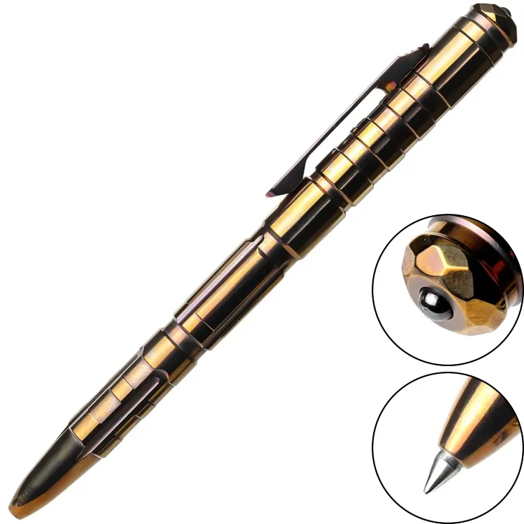 Ручка тактическая Remette Tactical Pen Gold Titanium (RT-TP1G)
