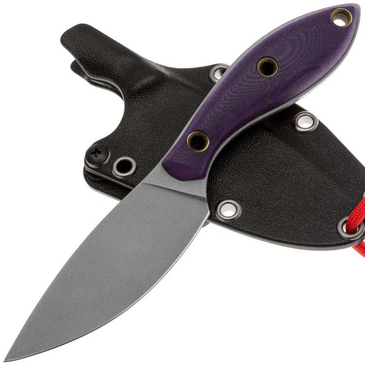 Нож Волчий Век Канадская Масичька сталь 95Х18 WA рукоять Pink/Violet G10