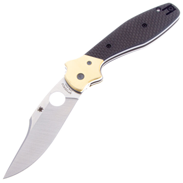 Нож Spyderco Schempp Bowie сталь S30V рукоять Brass/Carbon Fiber (C190CFP)