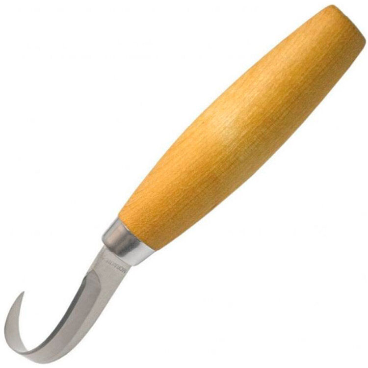 Ложкорез Mora 164 Hook knife Single Edge RH нержавеющая сталь рукоять дерево (13385/13443)