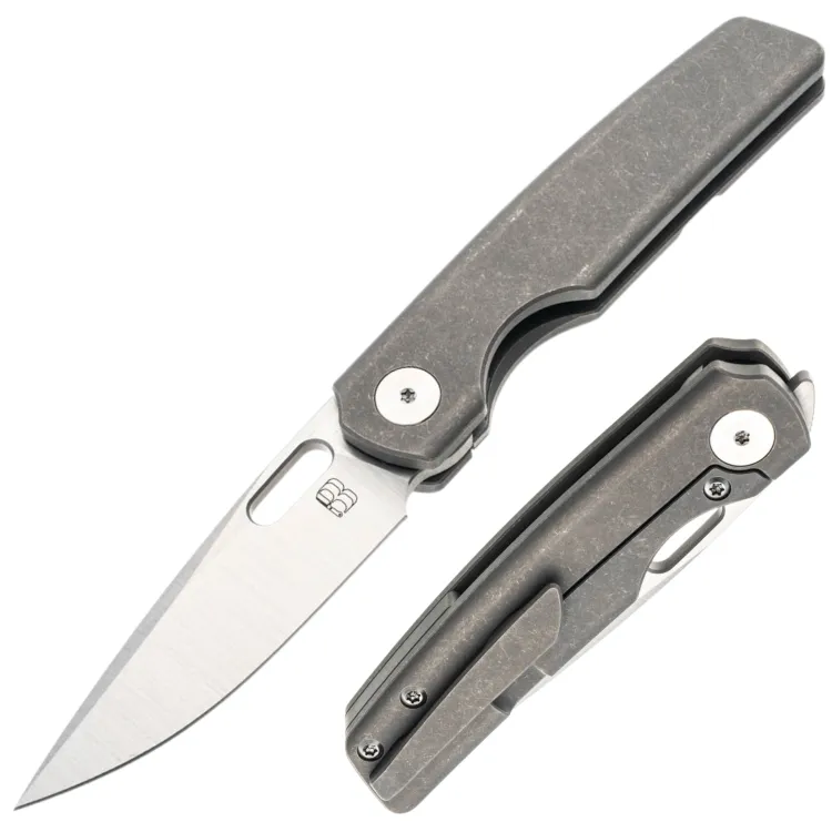 Нож Berg Blades Mini Sweeney stonewash сталь MagnaCut рукоять Darkwash Titanium
