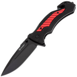 Нож Ganzo G628-RD cталь 8Cr14 рукоять Black PP/Red Aluminum
