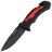 Нож Ganzo G628-RD cталь 8Cr14 рукоять Black PP/Red Aluminum