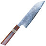 Нож кухонный Xin Cutlery Santoku сталь VG-10/Damascus рукоять Horn/Rosewood (XC122)