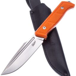 Нож Kizlyar Supreme Baikal сталь D2 Stonewash рукоять Orange G10