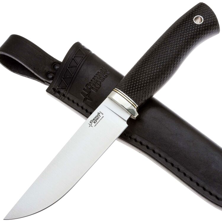 Нож Южный Крест Джек Эксперт сталь М390 рукоять мельхиор/микарта черная (370.5362 М390)