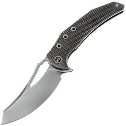 Нож We knife Epaulette polished gray сталь M390 рукоять Diamond Pattern Gray Titanium (WE24024-4)